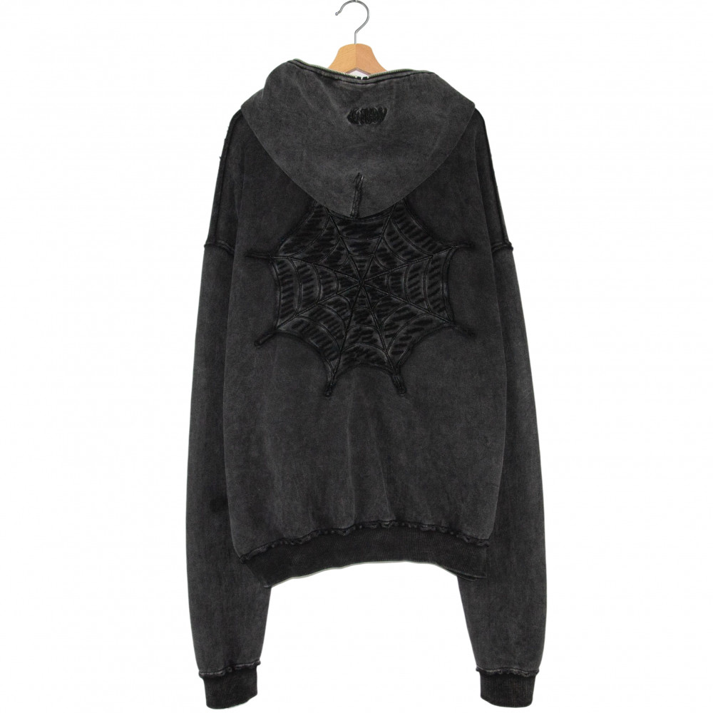 An-Appendage Full Zip Spider Hoodie (Washed Grey)